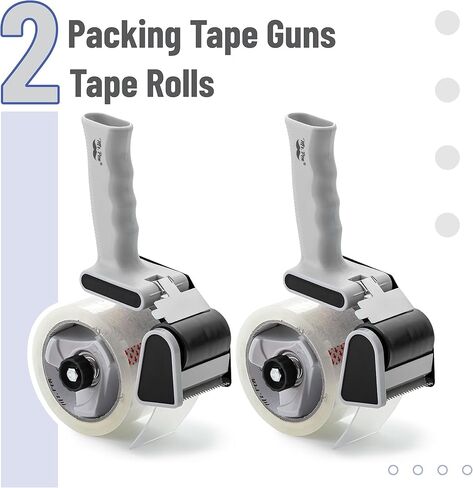 Mr. Pen - Packing Tape Dispenser Gun 2 بوصة ، حزمة 2 مع شريطين لفة ، شريط تعبئة شاق مع موزع ، شريط التغليف ، بندقية الشريط ، شريط التعبئة الصافي ، بندقية الشريط لصناديق التعبئة ، الشريط المتحرك in Kuwait