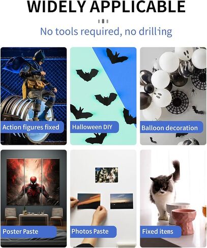 Large Mounting Putty No Residue, Double Sided Tape Glue Adhesive Dots Clear Museum Sticky Tack, Picture Hanging Strips Fixed Posters Decor Art Craft Party, 0.39 x 0.78 in (252 Pcs) in Kuwait