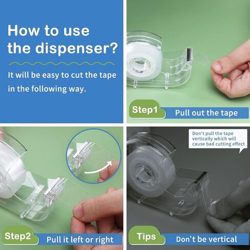 24 Pcs Transparent Tape with Dispenser, 0.7 in x 1000 in Clear Tapes and Refillable Dispensers, Office Tape Rolls with Dispenser Bulk for Craft Jobs, Gift Wrapping, Repairing, Home and School in Saudi Arabia