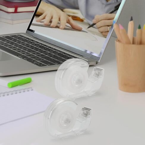 24 Pcs Transparent Tape with Dispenser, 0.7 in x 1000 in Clear Tapes and Refillable Dispensers, Office Tape Rolls with Dispenser Bulk for Craft Jobs, Gift Wrapping, Repairing, Home and School in Saudi Arabia