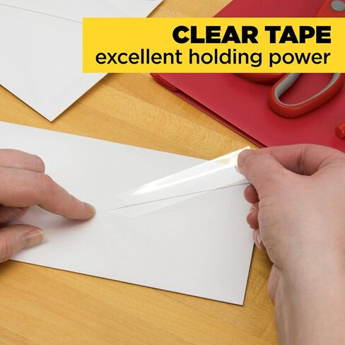 Scotch Transparent Tape, Clear Tape Engineered for Office and Home Use, 1 Inch Core 3/4 in x 1000 in, 3 Boxes in Saudi Arabia
