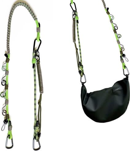 Black Purse Straps Replacement Crossbody, Paracord Woven Purse Bag Strap Adjustable Heavy Duty Shoulder Strap for Camera Cell Phone Water Bottle Canvas Rope Braided Bag Straps for Longchamp Handbag in Saudi Arabia