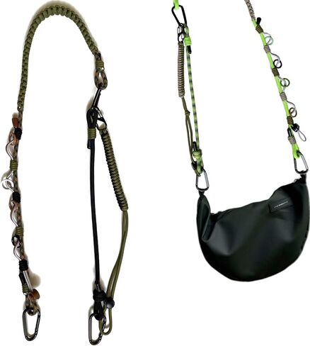 Black Purse Straps Replacement Crossbody, Paracord Woven Purse Bag Strap Adjustable Heavy Duty Shoulder Strap for Camera Cell Phone Water Bottle Canvas Rope Braided Bag Straps for Longchamp Handbag in Saudi Arabia