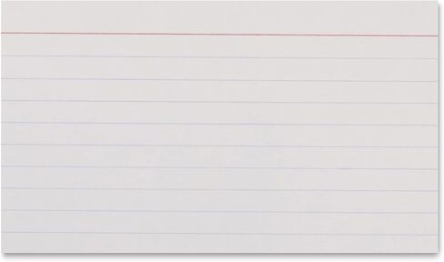 Amazon Basics Heavy Weight Ruled Lined Index Cards, 300 Count, 100 Pack of 3, White, 3 x 5 Inch Card in Saudi Arabia
