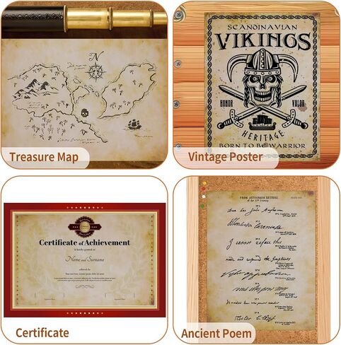 80 Sheets Vintage Paper, 8.5" x 11" Antique Stationary Paper for Writing, Letter Size Printer Paper, Double-sided Aged Parchment Paper for Printing, Decorative Old Look Paper for Invites Resume in Kuwait