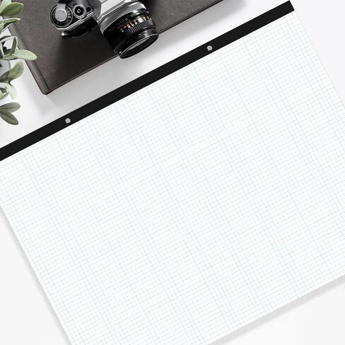 Large Engineering Graph Paper - 22" x 17" Grid Paper, 50 Sheets/100 Pages, 4"x4" Blue Grid Paper Pad Giant Drafting Pad Sketching Graph Paper for Engineer Architect Designer Mathematician Draftsman in Saudi Arabia