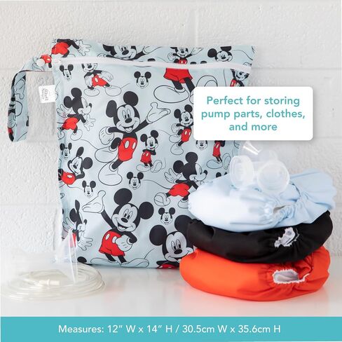 Bumkins Disney Ritproof Watrack Bag for Baby و Travel و Swim Suit و Clits Diapers و Pump Parts و Pool و Gym و Romith و Strap to Stroller و Daycare و Zipper Resulable Bag و Backing Backing و Friends Blue Blue in Kuwait