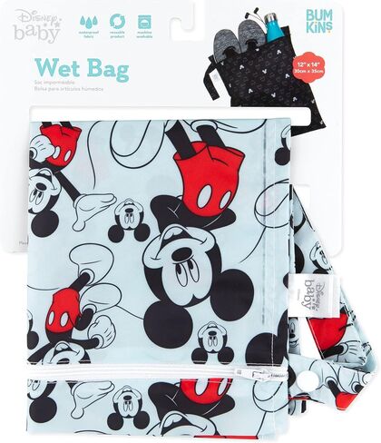 Bumkins Disney Ritproof Watrack Bag for Baby و Travel و Swim Suit و Clits Diapers و Pump Parts و Pool و Gym و Romith و Strap to Stroller و Daycare و Zipper Resulable Bag و Backing Backing و Friends Blue Blue in Kuwait