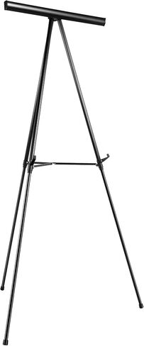 Amazon Basics High Boardroom Aluminum Flipchart Whiteboard and Display Easel Stand with Adjustable Height Telescope Tripod, 35 x 2 x 28 Inches, Black in Saudi Arabia