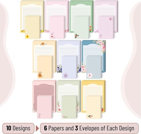 Mr. Pen- Stationery Writing Paper with Envelopes, 60 Letter Writing Paper with 30 Envelopes, Cute Stationary Set for Writing Letters, Stationary Paper, Writing Paper Stationary, Letter Set in Kuwait