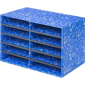 Bankers Box Classroom 15 Compartment Literature Organizer, Single (3384301),Blue