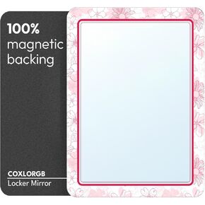Locker Mirror Magnetic for School and Office, with 100% and Strong Magnetic Mirror for Locker, Practical and Reliable Locker Accessories, Magnetic Locker Mirror with Colorful Design, 1 Pack