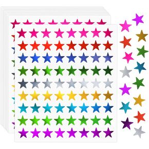 Star Stickers, 2520 PCS 0.6" Foil Star Metallic Stickers, Star Stickers for Kids Reward, Foil Star Stickers for Behavior Chart, Student Planner, School Classroom Teacher Supplies, DIY