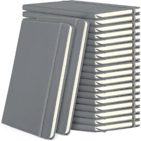 Honoson 20 Pack Lined Journal Notebooks A5 Hardcover Executive Notebook 5.5 X 8.3 Inch Ruled Writing Journals Bulk with Elastic Band for Home Business Office School Supplies(Burgundy)