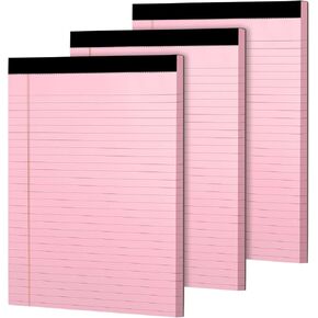 3 Pack Legal Pads Refills Note Pads, Writing Pads 8.5 x 11 Inches, Memo Pads Lined Writing Note Pads, Letter Size Legal Pad Wide Ruled Lined Pads Legal Rule for School Office（30 Sheet per Pads） in Kuwait