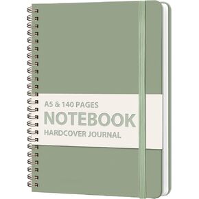 Journaling Notebooks, Lined Spiral Journal Notebook for Women & Men, 146 Pages College Ruled Hardcover Note Book for Work, Note Taking, Journaling, School, Writing, A5(5.5''x8'')