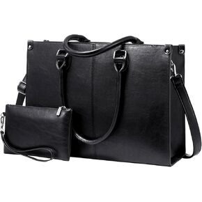 LOVEVOOK Laptop Bag for Women, 15.6 inch Laptop Tote Bag Vintage Work Bags for Women Computer Bag Office Briefcase Handbag