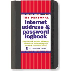 The Personal Internet Address & Password Logbook (removable cover band for security)
