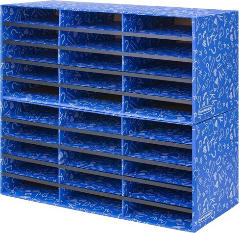 Bankers Box Classroom 15 Compartment Literature Organizer, Single (3384301),Blue in Kuwait