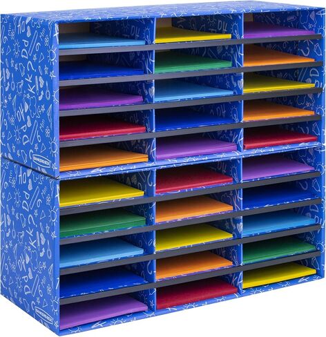 Bankers Box Classroom 15 Compartment Literature Organizer, Single (3384301),Blue in Kuwait