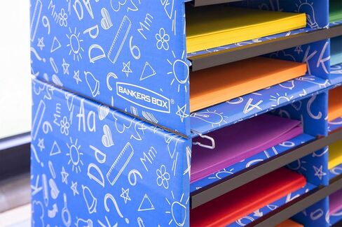 Bankers Box Classroom 15 Compartment Literature Organizer, Single (3384301),Blue in Kuwait