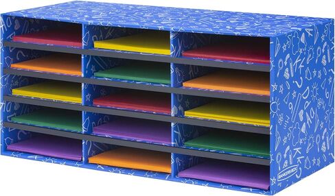 Bankers Box Classroom 15 Compartment Literature Organizer, Single (3384301),Blue in Kuwait