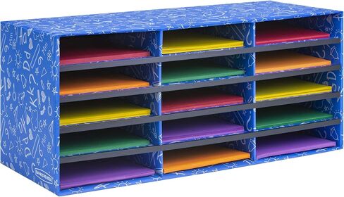 Bankers Box Classroom 15 Compartment Literature Organizer, Single (3384301),Blue in Kuwait