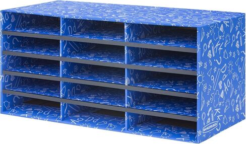 Bankers Box Classroom 15 Compartment Literature Organizer, Single (3384301),Blue in Kuwait