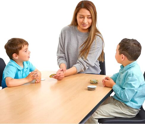Really Good Stuff Morning Meeting Chips for Kids - Conversation Starters for PreK through Elementary Classrooms - Students Learn & Improve Communication, Listening, & Vocabulary Skills - Sturdy & Waterproof - Included: 40 Unique Meeting Chips, 6cm in Kuwait