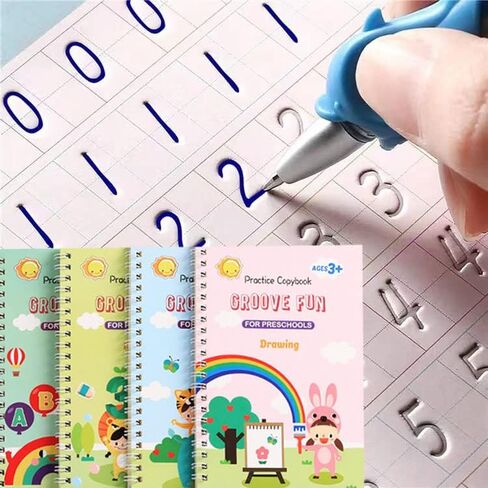 AALGO Large Children's Magic Copybooks,Reusable Handwriting Practice for Kids,Writing Practice Book for Preschool Kids Age 3-8 Calligraphy in Kuwait
