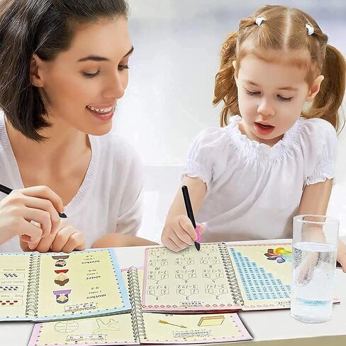 AALGO Large Children's Magic Copybooks,Reusable Handwriting Practice for Kids,Writing Practice Book for Preschool Kids Age 3-8 Calligraphy in Kuwait