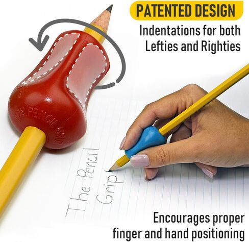The Pencil Grip Original Pencil Grippers 6 Pcs, Improves Kids Handwriting, Ergonomic Pen Holder for Righties & Lefties, Ideal for Kids, Toddlers, Adults, Writing Tool with Finger Cushion in Kuwait