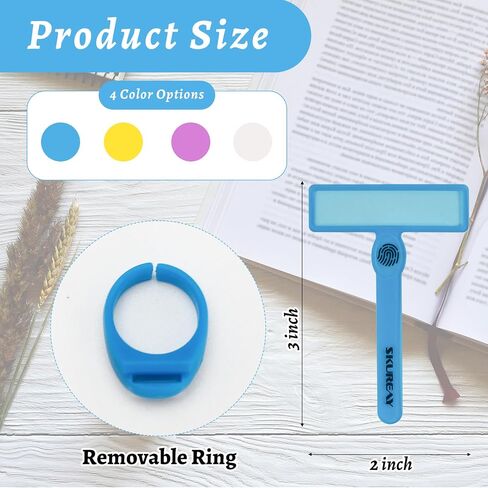 2 Pack Guided Reading Strips, Highlighter Dyslexia Tools for Kids, Colorful Text Overlays for Early Readers, ADHD Finger Trackers Highlight (12 PCS - 8 Wands and 4 Removable Rings) in Saudi Arabia