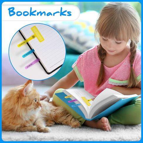 2 Pack Guided Reading Strips, Highlighter Dyslexia Tools for Kids, Colorful Text Overlays for Early Readers, ADHD Finger Trackers Highlight (12 PCS - 8 Wands and 4 Removable Rings) in Saudi Arabia