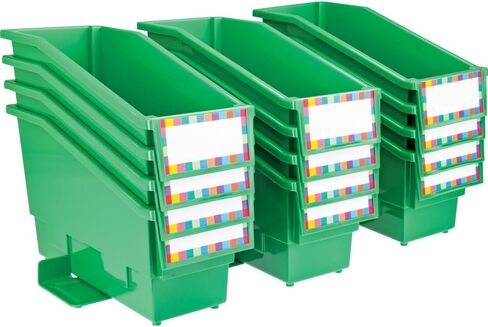 Really Good Stuff Non-Tip Book and Binder Holders with Stabilizer Wings, 5½" by 13½" by 7¾" - Set of 6, Classroom & Library Organization in Saudi Arabia
