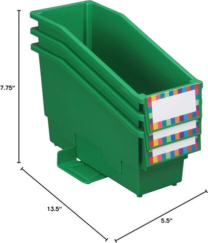 Really Good Stuff Non-Tip Book and Binder Holders with Stabilizer Wings, 5½" by 13½" by 7¾" - Set of 6, Classroom & Library Organization in Saudi Arabia