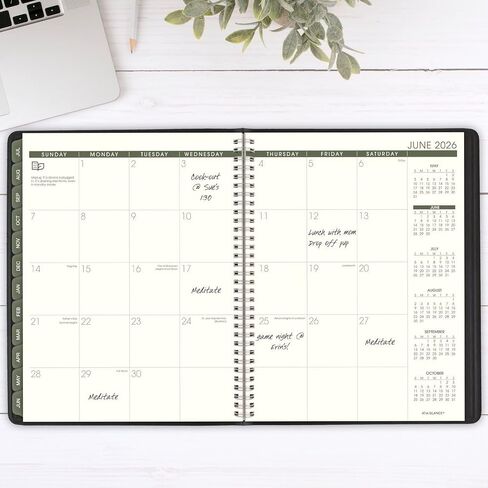 AT-A-GLANCE Planner 2024-2025 Academic, Weekly & Monthly, Quarter-Hourly Appointment Book, 8-1/4" x 11", Large, Monthly Tabs, Flexible Cover, Recycled, Black (70957G05) in Saudi Arabia