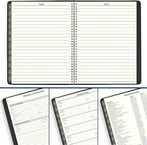 AT-A-GLANCE Planner 2024-2025 Academic, Weekly & Monthly, Quarter-Hourly Appointment Book, 8-1/4" x 11", Large, Monthly Tabs, Flexible Cover, Recycled, Black (70957G05) in Saudi Arabia