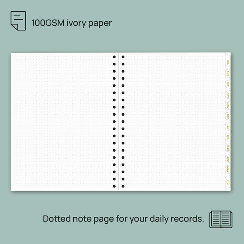 POPRUN Monthly Planner 2025-2026 Spiral Bound (6.25'' x 8.5'') 18 Months Calendar (Jul. 2025 - Dec. 2026) - 4 Pages per Month with Monthly Dotted Note Pages, Sunday Start, HardCover - Burgundy in Saudi Arabia