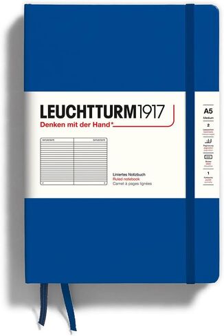 LEUCHTTURM1917 - Re:Combine Your Thoughts - Hardcover Notebook - 251 Numbered Pages (Plain Paper, Sky) in Kuwait