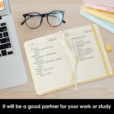 3 Pack Pocket Notebook Journals ، دفاتر Notepad الصغيرة لأخذ الملاحظات ، وسادات الملاحظات المصغرة A6 مع حامل القلم ، 408 صفحة مبطنة ، 3.7 "× 5.7" ، أسود ، بني ، أزرق in Saudi Arabia