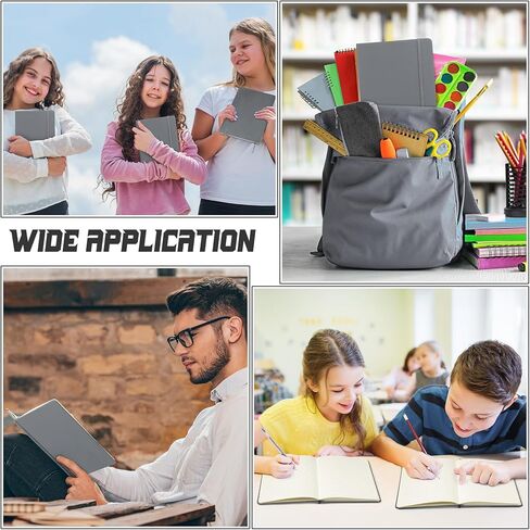 Honoson 6 Pack Lined Journal Notebooks A5 Hardcover Executive Notebook 5.5" x 8.3" PU Leather Wide Ruled Journals Bulk with Elastic Band for Home Business Office School Supplies (Black) in Kuwait