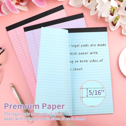 3 Pack Legal Pads Refills Note Pads, Writing Pads 8.5 x 11 Inches, Memo Pads Lined Writing Note Pads, Letter Size Legal Pad Wide Ruled Lined Pads Legal Rule for School Office（30 Sheet per Pads） in Kuwait