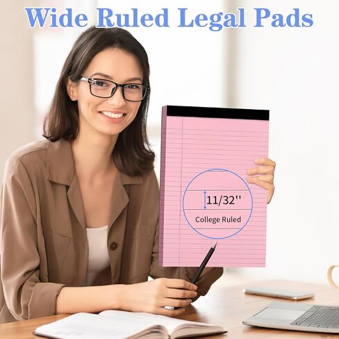 3 Pack Legal Pads Refills Note Pads, Writing Pads 8.5 x 11 Inches, Memo Pads Lined Writing Note Pads, Letter Size Legal Pad Wide Ruled Lined Pads Legal Rule for School Office（30 Sheet per Pads） in Kuwait