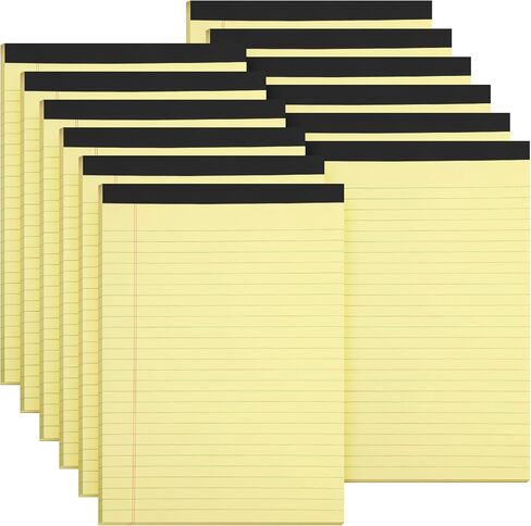 Gueevin 12 PCS 8.5 '' x 11 '' Pads Legal Pads Colored Size 40 ورقة لكل من المفكرة Micro Debored Notebord Pad for School ، College ، Office ، Business (Colorful ، Cloy) in Kuwait