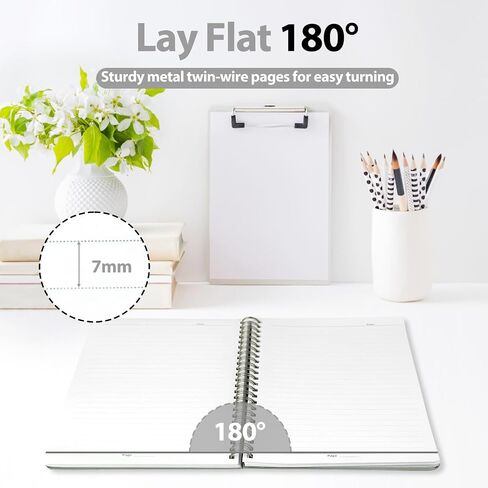 Journaling Notebooks, Lined Spiral Journal Notebook for Women & Men, 146 Pages College Ruled Hardcover Note Book for Work, Note Taking, Journaling, School, Writing, A5(5.5''x8'') in Kuwait