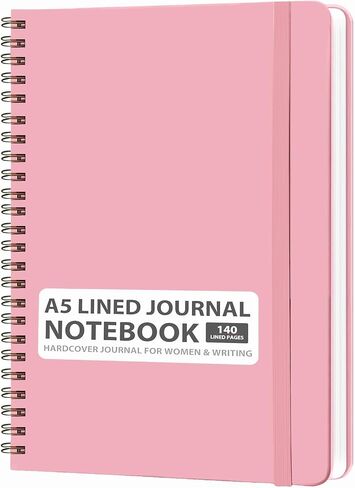 Journaling Notebooks, Lined Spiral Journal Notebook for Women & Men, 146 Pages College Ruled Hardcover Note Book for Work, Note Taking, Journaling, School, Writing, A5(5.5''x8'') in Kuwait
