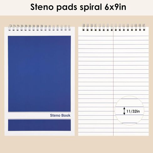 Labuk 15 Pack Steno Pads 6 × 9 بوصات 80 ورقة حلزوني Steno Notebooks قاعدة Gregg ، أجهزة الكمبيوتر المحمولة الجيبية أغطية ملونة مع منصات دوامة أعلى للمدرسة ، الجامعة ، الكلية ، العمل ، المكتب in Kuwait