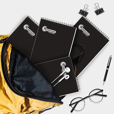 12 Pack Spiral Steno Pads ، 6 × 9 ، قاعدة Gregg ، وسادة Steno Black ، طويلة الأمد - 80 ورقة (160 صفحة) ، دفتر حلزوني أعلى ، دفتر ستينو السائبة للأعمال التجارية ، Top Spiral Steno Book for Office in Kuwait