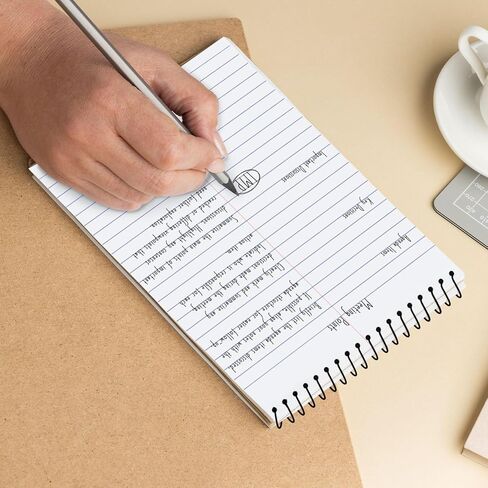 12 Pack Spiral Steno Pads ، 6 × 9 ، قاعدة Gregg ، وسادة Steno Black ، طويلة الأمد - 80 ورقة (160 صفحة) ، دفتر حلزوني أعلى ، دفتر ستينو السائبة للأعمال التجارية ، Top Spiral Steno Book for Office in Kuwait